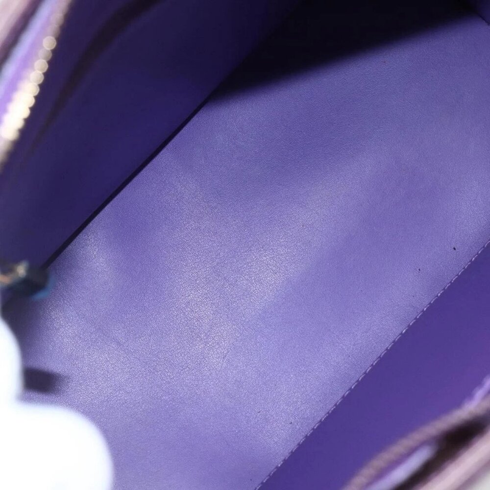 LOUIS VUITTON Monogram Vernis Houston Hand Bag Purple Viole M91093 Auth 152339 - Picture 11 of 16